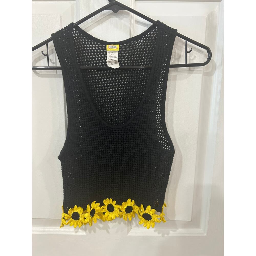 Agua Bendita Brit Sunshower crop top swimsuit coverup mesh M